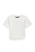 Detské bavlnené tričko Polo Ralph Lauren biela farba, 313A96144001