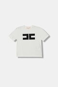 Elisabetta Franchi t-shirt dziecięcy kolor beżowy EFTS262.0.JE006