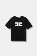 Elisabetta Franchi t-shirt dziecięcy kolor czarny EFTS262.0.JE006