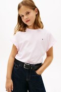 Tommy Hilfiger T-shirt dziecięcy z bawełną różowy KG0KG08970