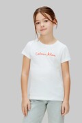 Calvin Klein Jeans t-shirt παιδικό βαμβακερό λευκό LVCKSJA17G