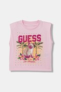 Guess top dziecięcy bawełniany różowy J6GI12 K8HM4