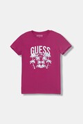 Guess t-shirt dziecięcy bawełniany z elastanem różowy J6GI14 K6YW4