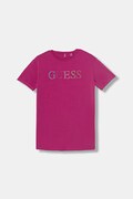 Guess t-shirt dziecięcy bawełniany z elastanem różowy J6GI33 J1314