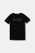 Guess t-shirt dziecięcy bawełniany z elastanem czarny J6GI33 J1314