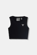 Guess crop top pentru copii, cu vâscoză negru J6GI36 K8RT2