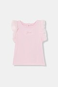 Guess t-shirt dziecięcy bawełniany z elastanem różowy K6GI19 K6YW4