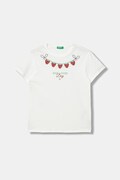 United Colors of Benetton t-shirt dziecięcy bawełniany biały 3096C10SG
