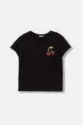 United Colors of Benetton majica za djecu od pamuka crna 3I1XC10S6