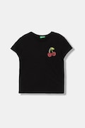 United Colors of Benetton majica za djecu od pamuka crna 3I1XC10S6