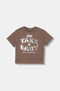 United Colors of Benetton tričko detské bavlnené hnedé 3I1XC10SF