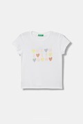 United Colors of Benetton t-shirt dziecięcy bawełniany biały 3I1XG10LU