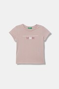 United Colors of Benetton t-shirt dziecięcy bawełniany różowy 3I1XG10LU