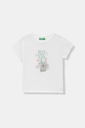 United Colors of Benetton t-shirt dziecięcy bawełniany biały 3I1XG10M8