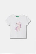 United Colors of Benetton t-shirt dziecięcy bawełniany biały 3I1XG10M8