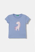 United Colors of Benetton T-shirt Παιδικό βαμβακερό μπλε 3I1XG10M8