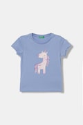 United Colors of Benetton T-shirt Παιδικό βαμβακερό μπλε 3I1XG10M8