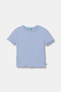 United Colors of Benetton t-shirt basic dziecięcy bawełniany z elastanem niebieski 3F1EC10N4