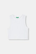 United Colors of Benetton top detský bavlnený s elastanom biely 3S2UCH025