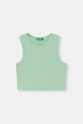 United Colors of Benetton top detský bavlnený s elastanom zelený 3S2UCH025