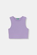 United Colors of Benetton top detský bavlnený s elastanom fialový 3S2UCH025