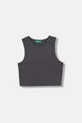 United Colors of Benetton top detský bavlnený s elastanom sivý 3S2UCH025