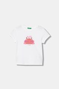United Colors of Benetton tricou pentru copii, din bumbac alb 3I1XG10N5