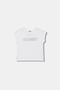 United Colors of Benetton футболка дитяча бавовняна біла 3I1XC10TT