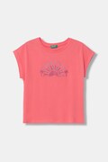 United Colors of Benetton T-shirt dziecięcy bawełniany pomarańczowy 3I1XC10TT