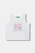 United Colors of Benetton top otroški bombažen bel 3I1XGH016