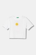 United Colors of Benetton tričko dětské bavlněné bílé 35RYC10TM