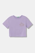 United Colors of Benetton T-shirt dziecięcy bawełniany fioletowy 35RYC10TM