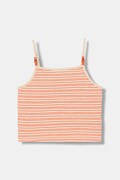 United Colors of Benetton crop top dziecięcy z bawełną pomarańczowy 38DBCH027