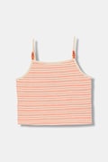 United Colors of Benetton crop top dětské s bavlnou oranžové 38DBCH027