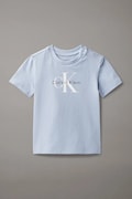 Calvin Klein Jeans t-shirt z bawełną niemowlęcy kolor niebieski z nadrukiem IN0IN00334