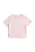 Tommy Hilfiger t-shirt niemowlęcy kolor różowy z aplikacją KN0KN02146