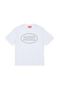 Diesel t-shirt bawełniany dziecięcy TCIRCLE OVER T-SHIRT kolor biały z nadrukiem J02582