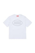 Diesel t-shirt bawełniany dziecięcy TCIRCLE OVER T-SHIRT kolor biały z nadrukiem J02582