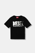 Diesel t-shirt bawełniany dziecięcy THIDE OVER T-SHIRT kolor czarny z nadrukiem J02587