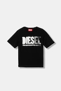 Diesel t-shirt bawełniany dziecięcy THIDE OVER T-SHIRT kolor czarny z nadrukiem J02587
