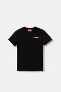 Diesel t-shirt dziecięcy UTRIM UW T-SHIRT kolor czarny z nadrukiem J02691