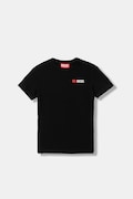 Diesel t-shirt dziecięcy UTRIM UW T-SHIRT kolor czarny z nadrukiem J02691