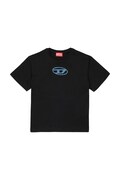 Παιδικό βαμβακερό μπλουζάκι Diesel TLOGY OVER T-SHIRT χρώμα: μαύρο, J02590
