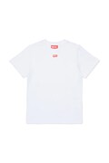Diesel t-shirt bawełniany dziecięcy TJUSTR7 T-SHIRT kolor biały gładki J02770