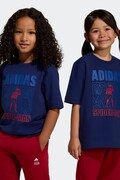 adidas t-shirt dziecięcy Marvel kolor granatowy z nadrukiem JZ7667