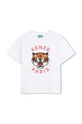 Дитяча бавовняна футболка Kenzo Kids колір білий з принтом K61676
