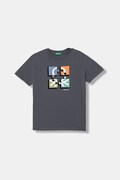 United Colors of Benetton t-shirt per bambini in cotone grigia 3I1XC10S4