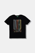 United Colors of Benetton T-shirt per bambini in cotone nero 3I1XC10S4