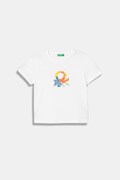 United Colors of Benetton t-shirt dziecięcy z bawełną biały 3I1XG10LK