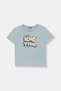 United Colors of Benetton t-shirt dziecięcy z bawełną niebieski 3I1XG10LK